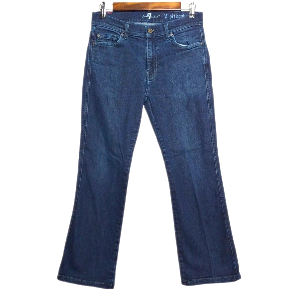 7 for All Mankind Women's 'A' Pkt Bootcut Medium Wash Blue Jeans Size 29